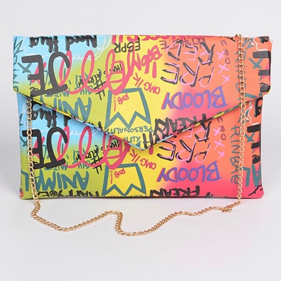 Graffiti Clutch Handbag - Picture 6 of 6